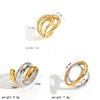 Stainless Steel Geometric Ring Collection With True Gold Finish For Trendy Ladies