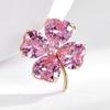 Four-leaf Clover Brooch with A Light Luxury Design, Crystal Corsage, and Elegant Anti-glare Brooch