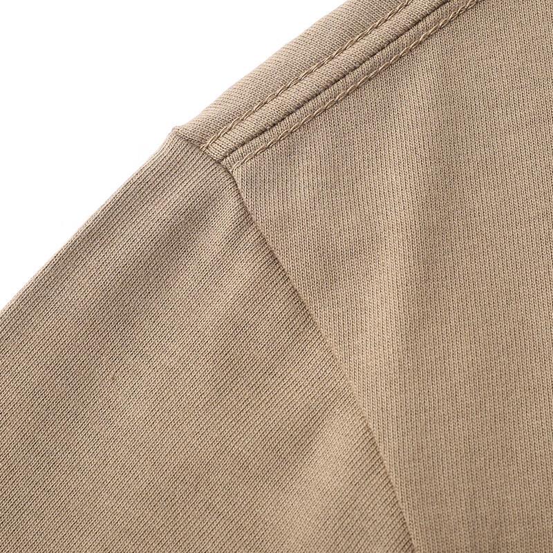 Hengyuanxiang Men's Heavyweight 260g Pure Cotton Long-Sleeve T-Shirt