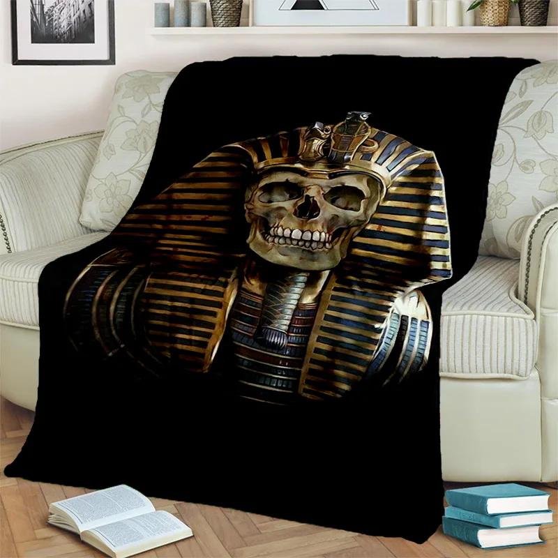 Pharaoh Egyptian Mythology Hieroglyphics Blanket,Soft Throw Blanket for Home Bedroom Bed Sofa Picnic Travel Office Cover Blanket