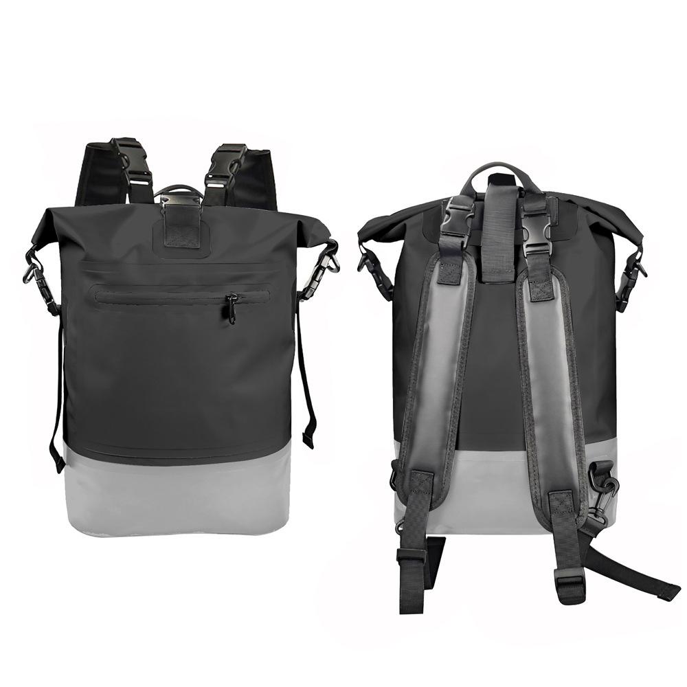 Outdoor Pvc Sports Mountaineering Bag, Rafting Camping Waterproof Bucket Bag Backpack Waterproof Dry Bag Backpack