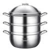 304 Stainless Steel 3-Layer Steamer Pot
