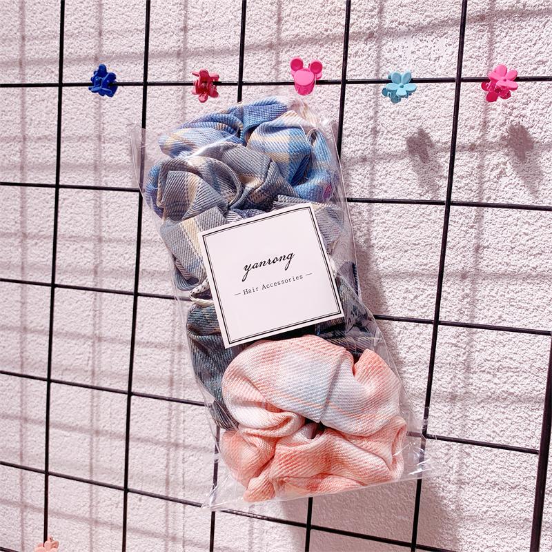 New 5PCS/Set Candy Color Printing Hair Ties For Women Cute HairBand Ponytail Holder Elastic Rubber Band Fashion Hair Accessories