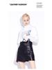 Spring Women's High Waist Genuine Sheepskin Leather A-line Shorts