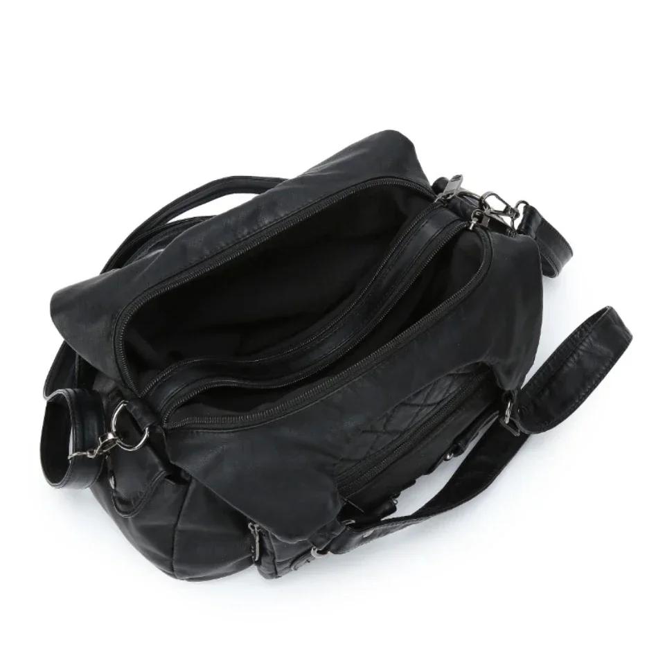 Luxury designer crossbody large capacity shoulder bag for ladies soft leather fashionable brand messenger bags