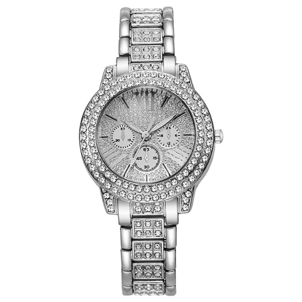 

Женские часы Cornucopia Casual с римскими цифрами, кварцевые с бриллиантами, модные часы с браслетом, полностью инкрустированным бриллиантами bulk price