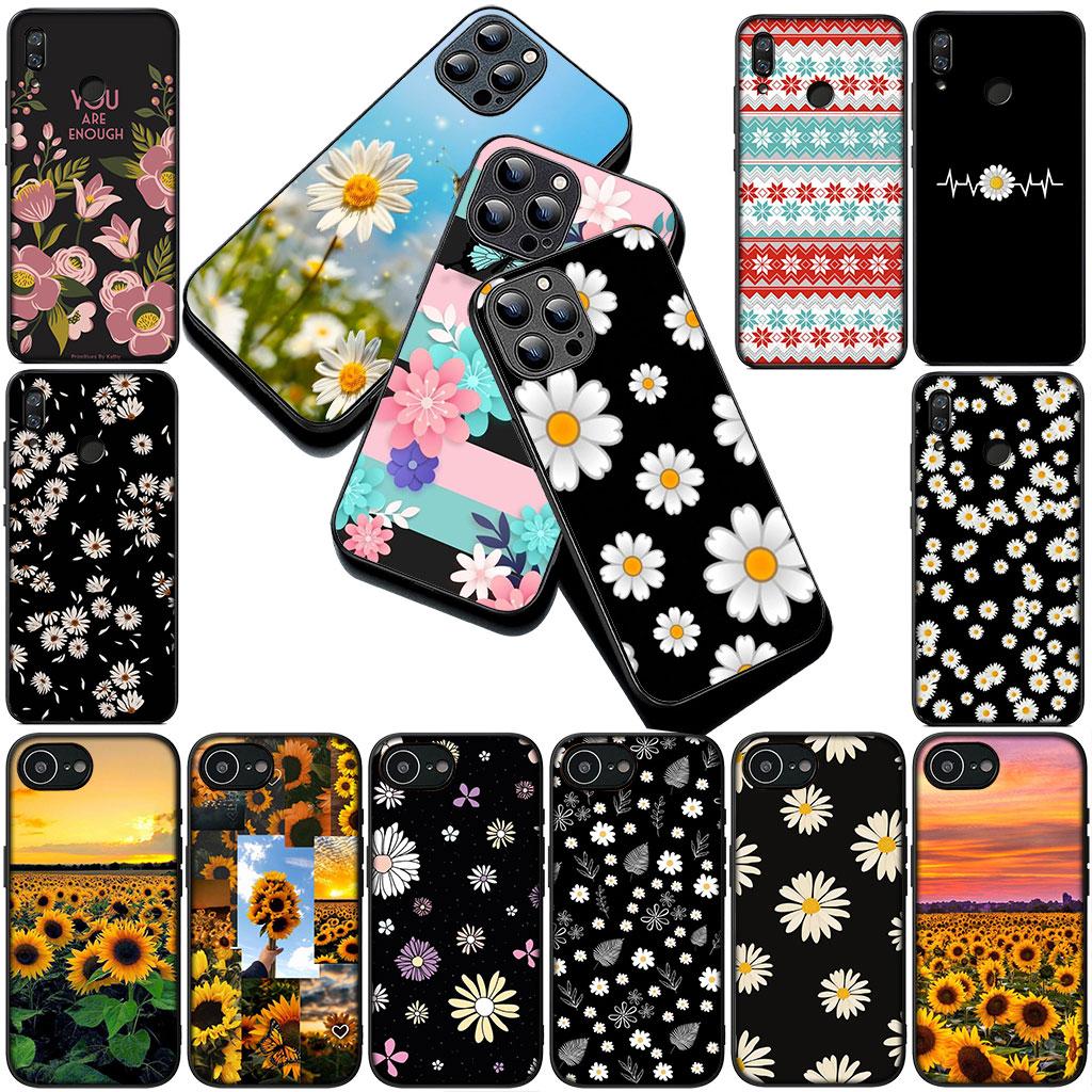 Phone Cover for Samsung Galaxy S25 S24 S23 FE Ultra Plus S7 Edge S25+ S23+ A56 5G Soft Case Sunflower Fresh Little Daisy Flower