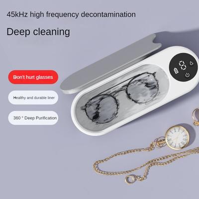 Machine de nettoyage de lunettes, écran d'affichage à ultrasons, appareils dentaires portables entièrement automatiques pour la maison, bijoux, nettoyeur de lentilles de contact