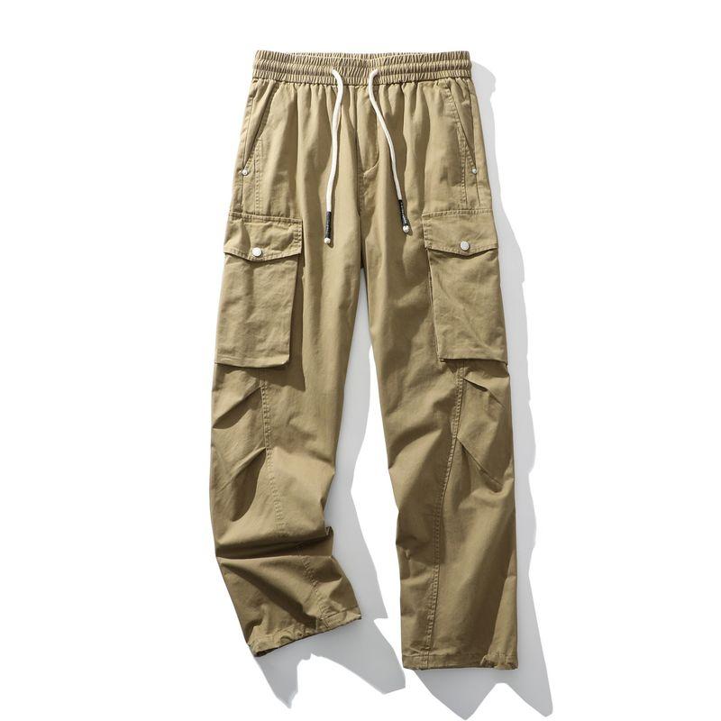 American Retro Heavy Cotton Wide-Leg Straight Work Pants for Men, Spring and Autumn Pants, Foreign Trade Men's Loose Casual Long Pants