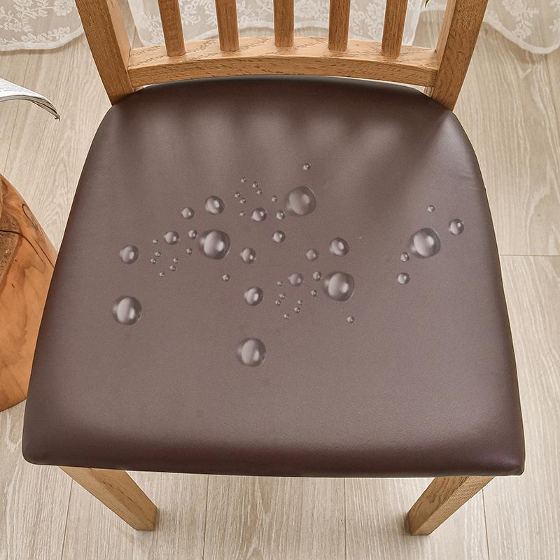 1 Piece Waterproof PU Fabric Stretch Chair Cover Seat Cushion Cover Chair Covers Big Elastic Seat Case For Dining Home Party