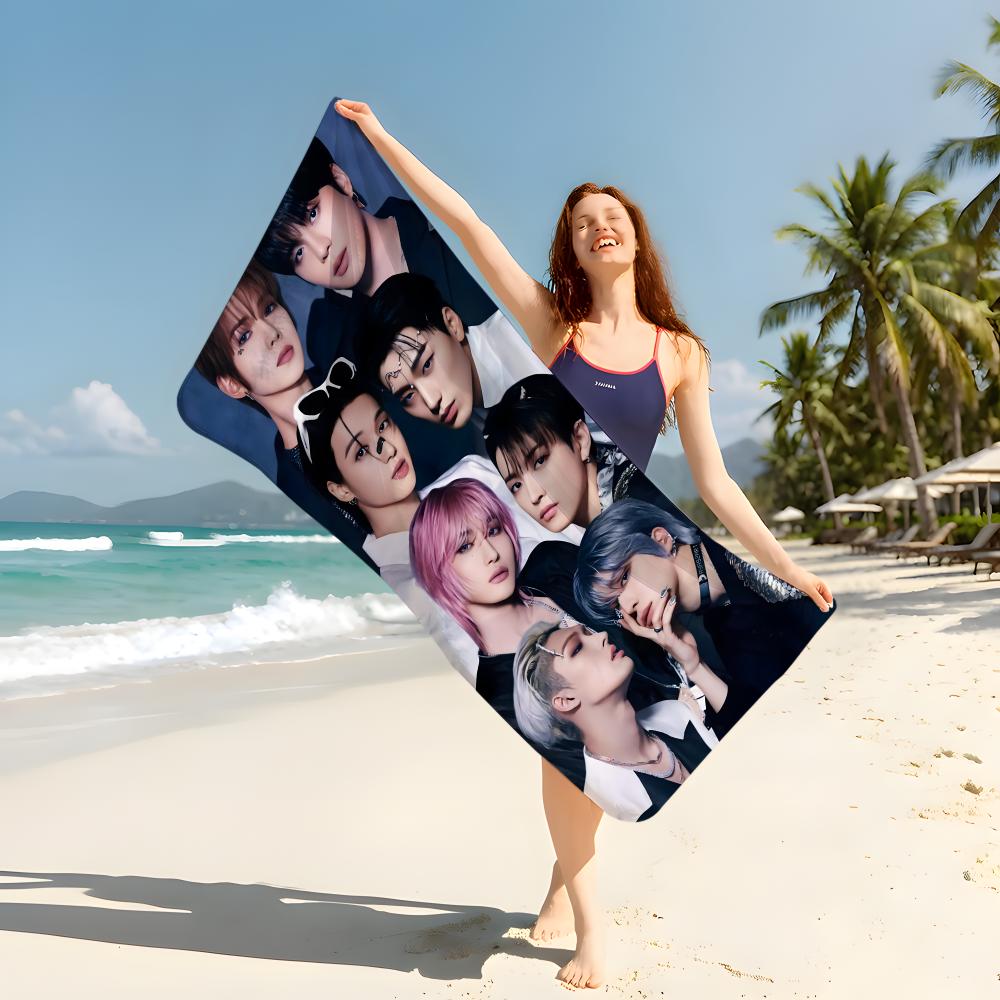 K-pop boy group A-ATEEZ Towel Beach Blanket Towel  For Travel Gym Shower Luxury Lightweight Camping Pool hot