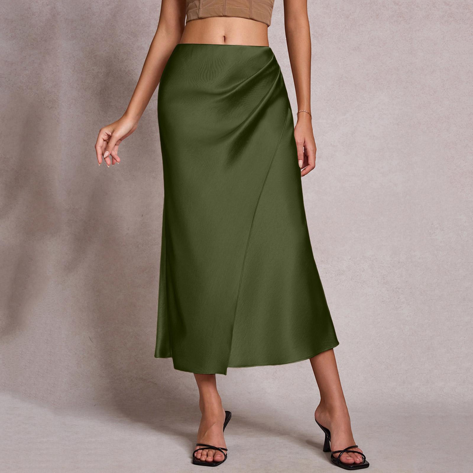 Женская плиссированная юбка - Элегантная юбка-карандаш L