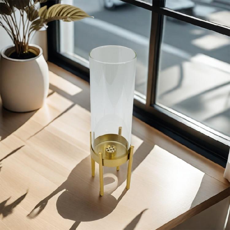 Modern Incenses Burners with Glass Ashes Catcher Anti Ashes Flying Inverted Incenses Stick Holder Stand Home Decors
