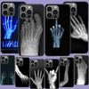 Herbst Röntgen Handknochen Handyhülle Für Apple Iphone 16E 16 17 Pro Max Air 15 Pro 14 Plus 12 13 Mini Hülle Niedliche Fundas Silico
