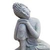 Meditierende Statuendekoration Buddha-Statue, Heimdekorationsfigurine, Grau, Schlafender Buddha, Klein