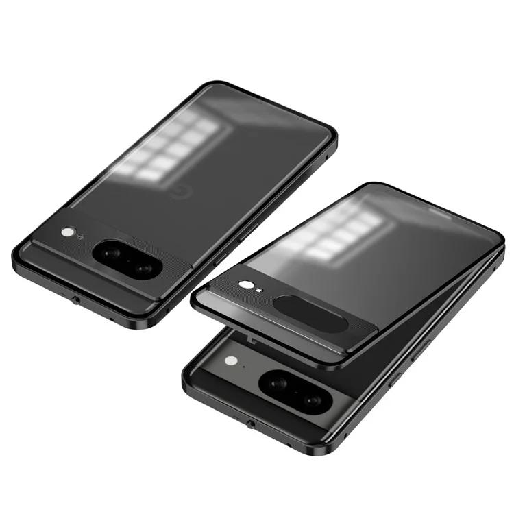 

For Google Pixel 8 Case Pop-Up Lock Aluminium Alloy+PC Anti-Drop Phone Cover