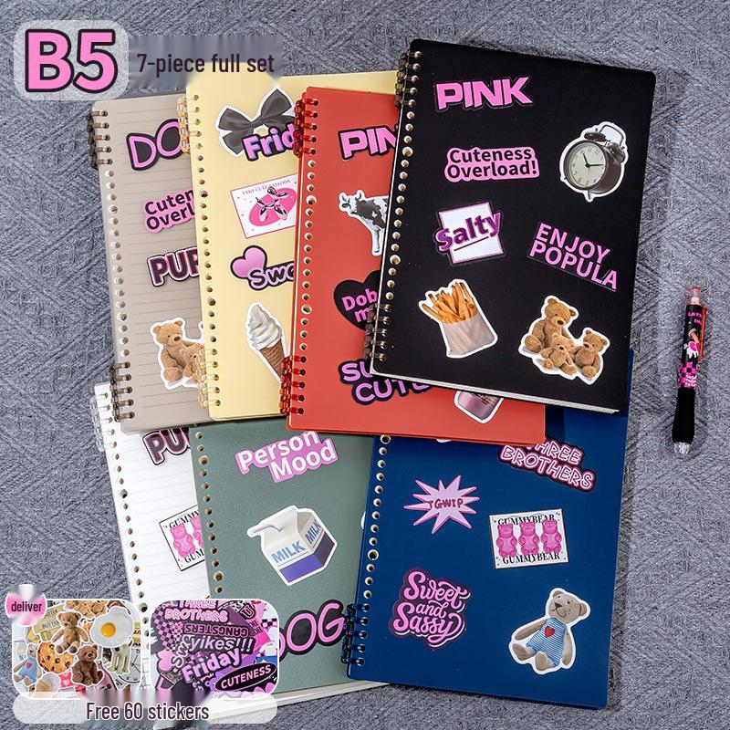 Ergonomic, High-value Loose-leaf Notebook with Detachable Binder; Suitable for High School and Junior High Students.