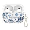 Kate Spade New York AirPods Pro Protective Case with Keychain Ring Flower Bed Blue Compatible with AirPods Pro 2nd and 1st Generation -