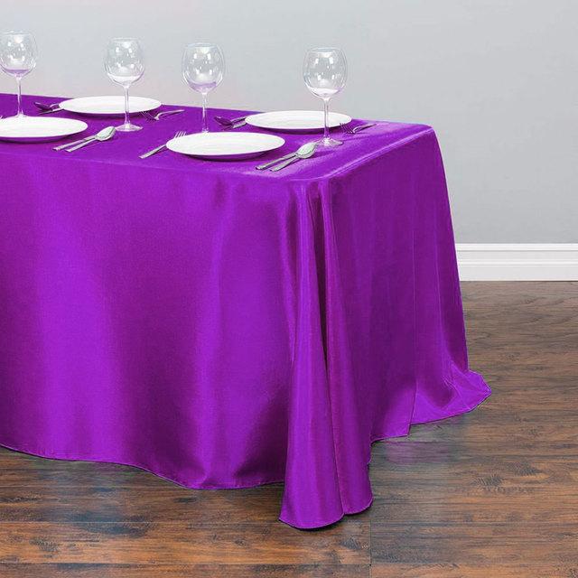 Rectangle Satin Tablecloth Table Cloth Overlays Wedding Christmas Baby Shower Birthday Events Banquet Decor Home Dining Table