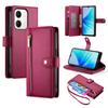 For Oppo A5x 5G/4G Case Zipper Pocket Wallet Leather Phone Cover with Straps