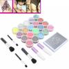 20colors Body Glitter Tattoo Stencils Safety Glitter Tattoo Kit for Children Adult
