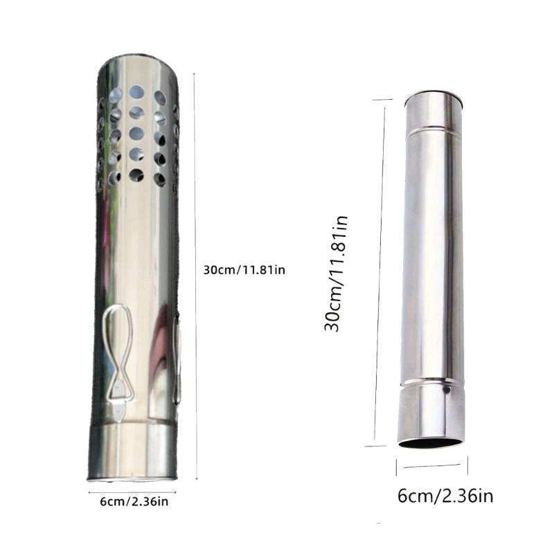 Stainless Steel Fire Resistant Chimney Pipefor Outdoor Camp Stove with Cooling Hole for Heat Dissipation and Tent Protecting