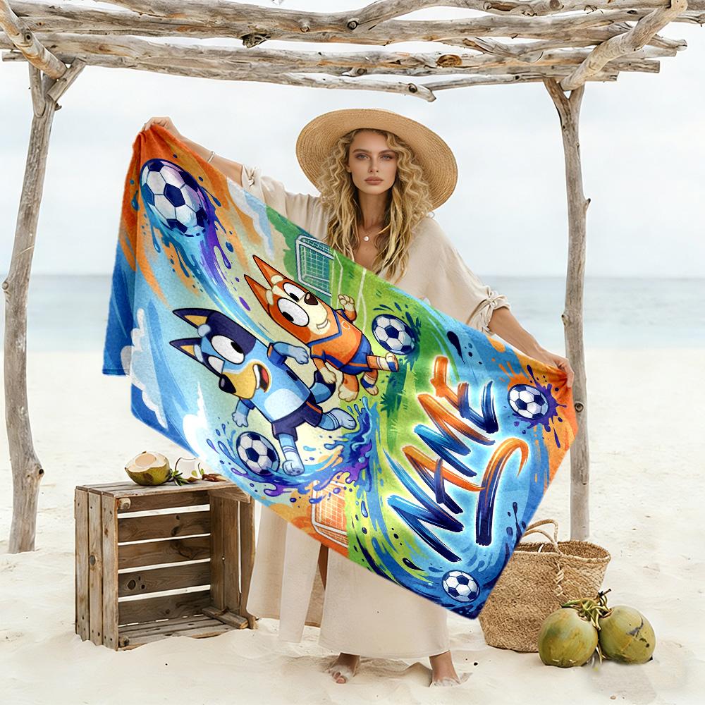 Halloween Friends Personalized Name Beach Towel Soft Durable Quick-Dry Suitable for Swimming Gym Camping Yoga Vacation