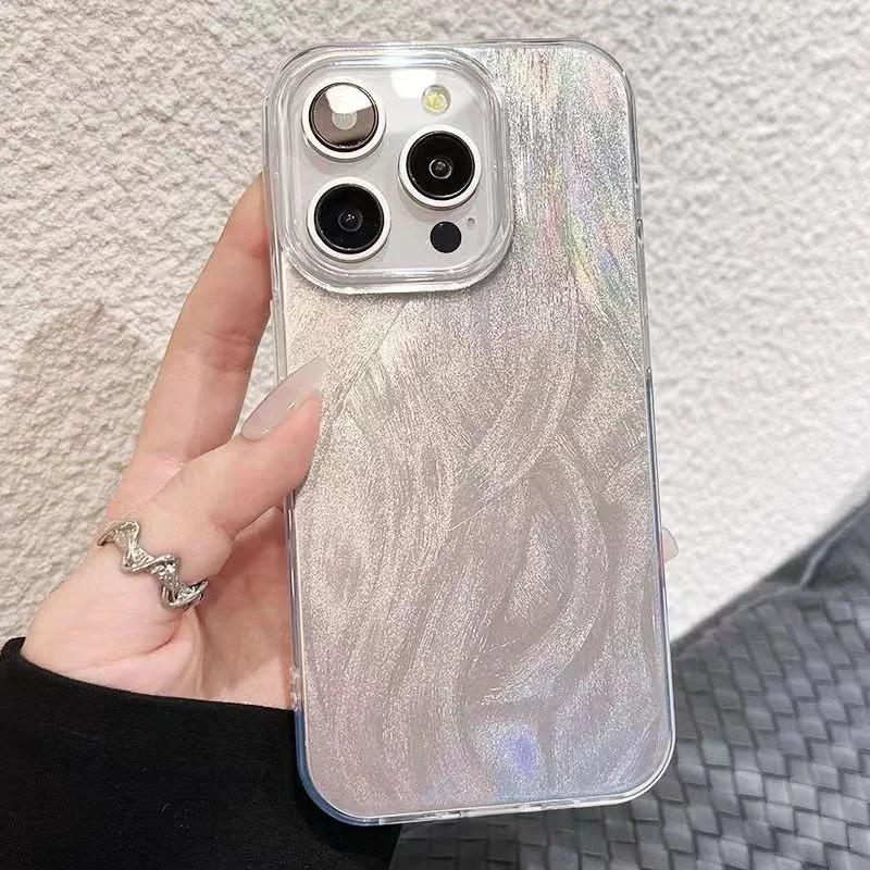 Luxury Laser Silver IMD Phone Case For Xiaomi Redmi Note 13 12 Pro Plus 5G 12S 11S 11 10 Redmi 12 13 13C Skockproof Cover Fundas