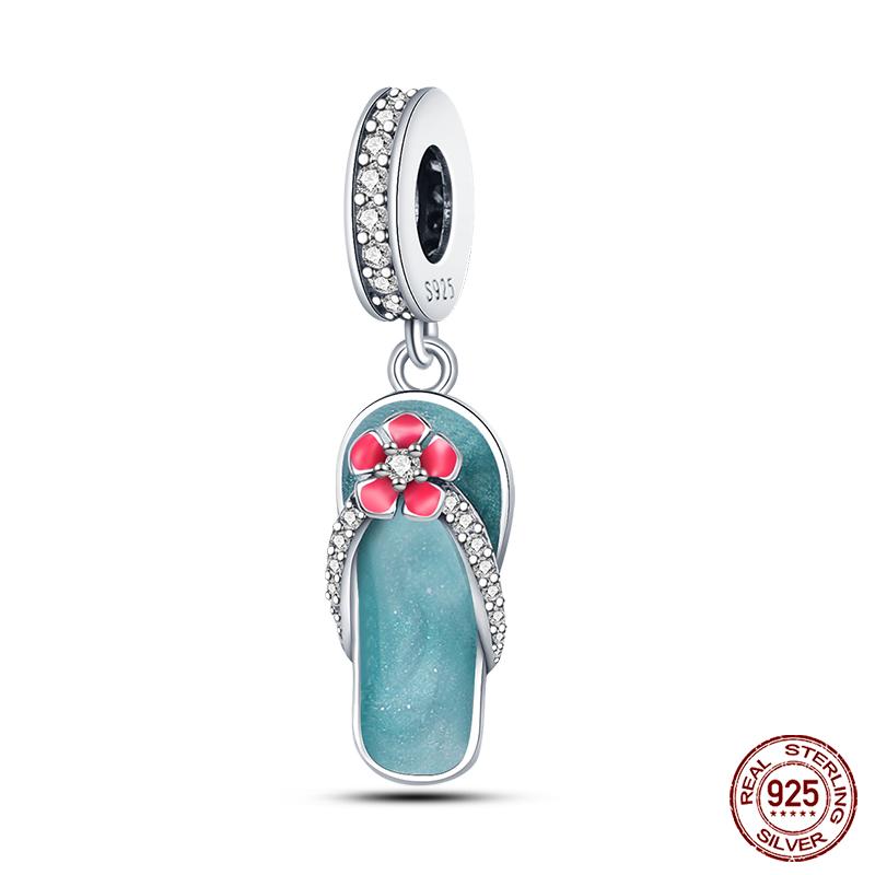 Copper Tree Of Life Four-Leaf Clover Green Series Charms Beads Fit Qikaola Original Bracelet Diy Jewelry Making