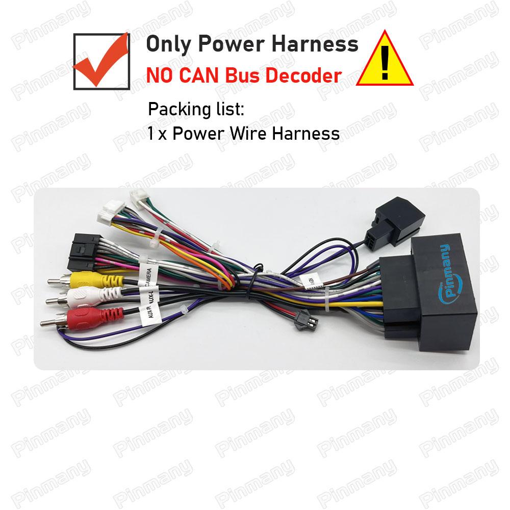 Car Radio Cable OPC10 16-pin Power Wire Harness Adapter with CAN Bus Decoder for Opel Insignia Meriva B Mokka Zafira Corsa E