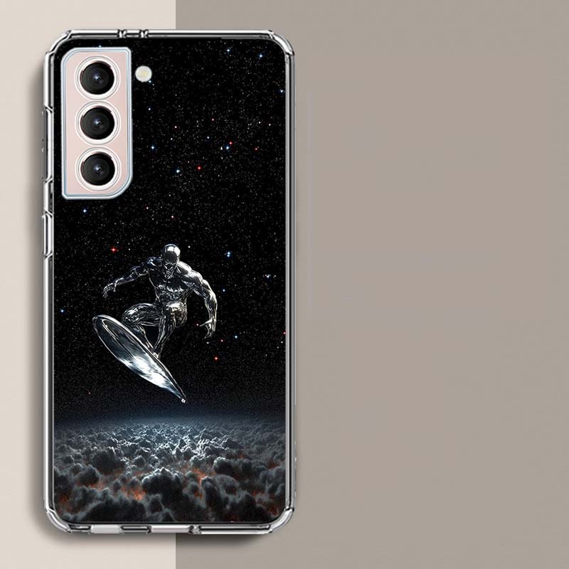 

Silver Surfer Phone Case For Samsung Galaxy S25 Edge S24 S23 FE S21 S20 S10 Plus S22 S26 Ultra Cover Clear Cases TPU Capa Shell Samsung S25 Plus