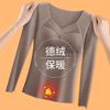 Top termico da donna a maniche lunghe, senza cuciture, foderato in pile, con reggiseno integrato