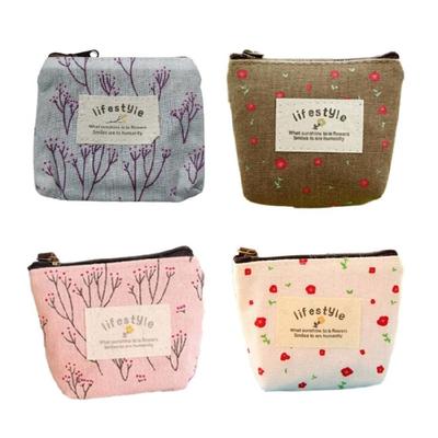Practical Coin Purse Cable Headphone Organization Container Printed Wallet