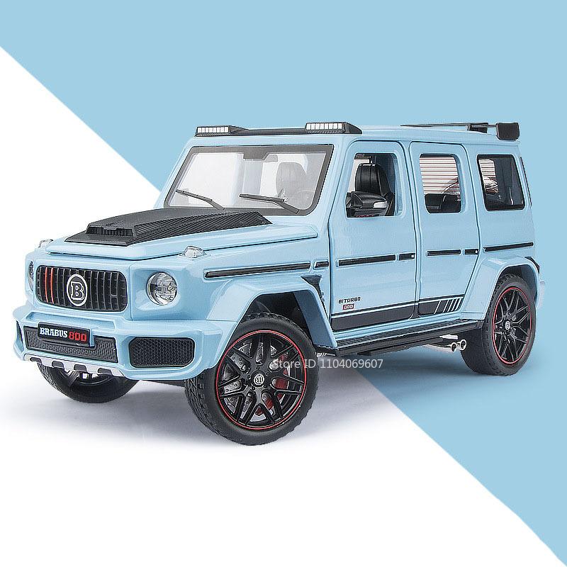1:24 G800 SUV Car Models Doors Alloy Diecast W140 320SEL Model Opened Pull Back Sound Light Shock Absorption Toys Gifts for Kids