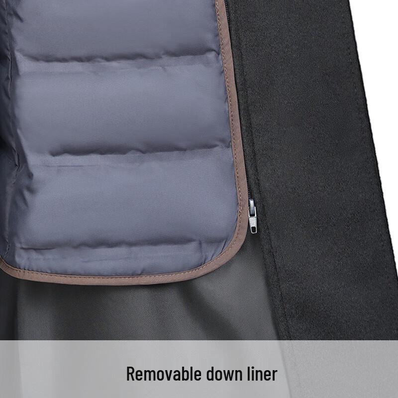 Eoth Men's 100% Merino Wool Business Overcoat