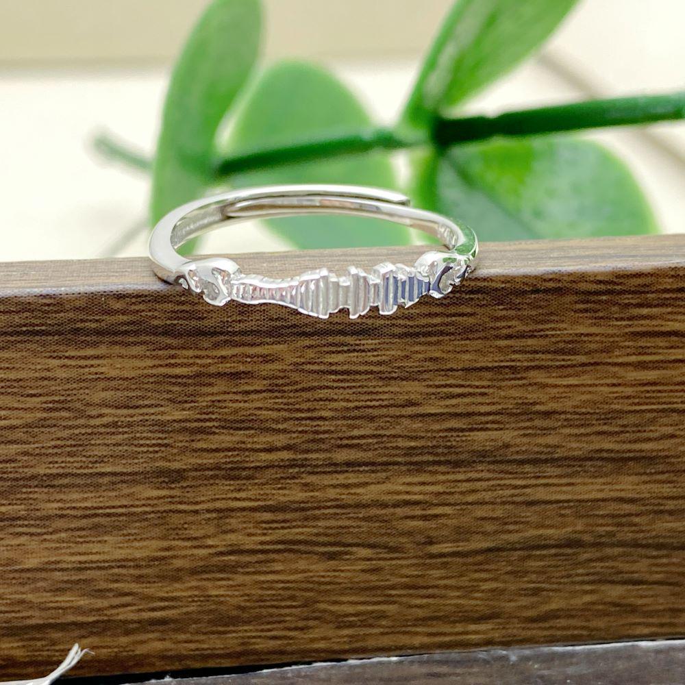 S925 Sterling Silver Couple Rings: River & Mountain Design, Simple Open Style, High-End Feel, Fashionable for Men and Women.