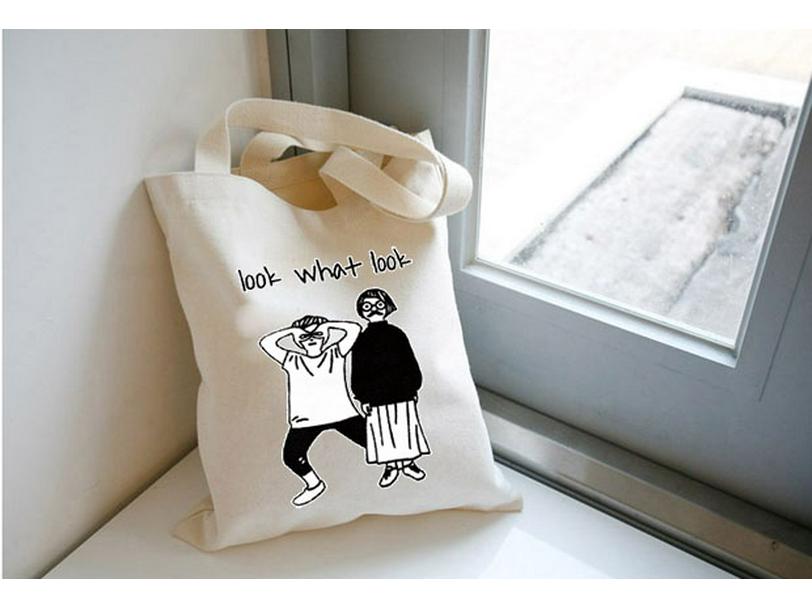 Korean Minimalist Canvas Shoulder Bag - Women's Trendy Handbag for Travel, Shopping, and School