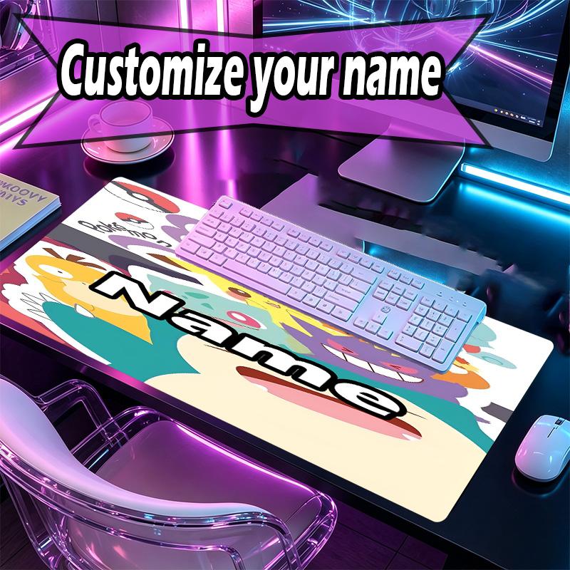 Tappetino Mouse Personalizzato con Nome e Motivo Anime, Tappetino da Scrivania per Laptop PC, Tappetino Decorativo da Scrivania per Tastiera di Casa, Regalo