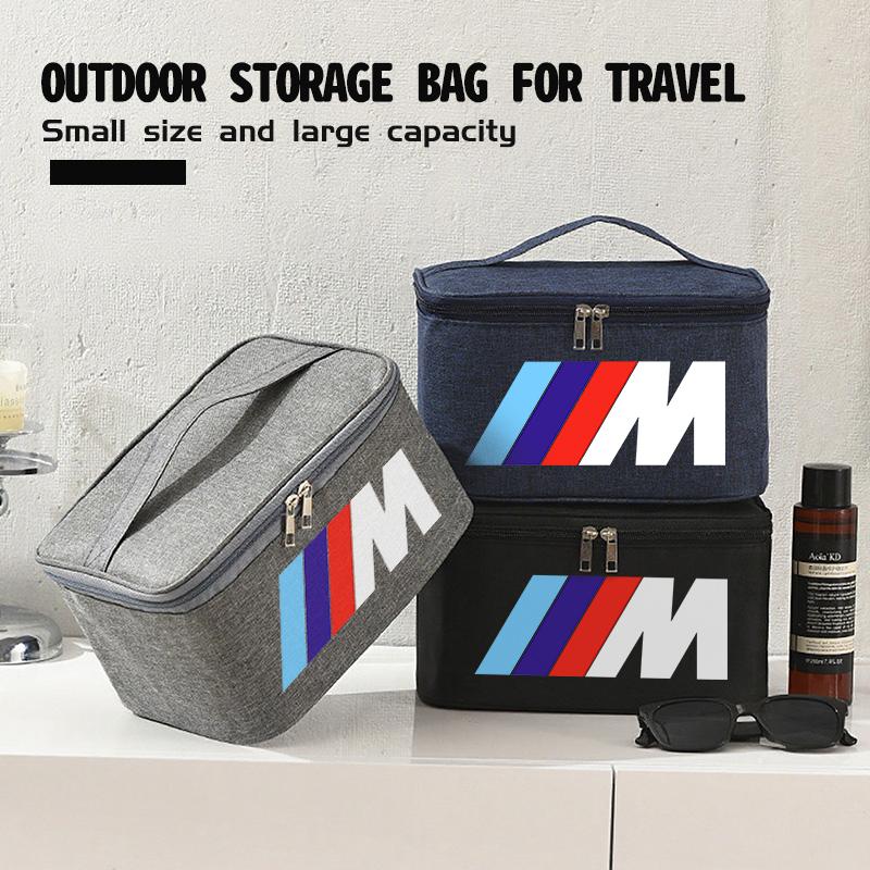 DZVA4 Car Travel Portable Cosmetic Toiletries Foldable Storage Bag For BMW M 1 3 4 5 6 7 Series X1 X3 X4 X5 G20 G38 F48 E36 E39