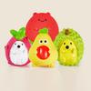 Pet Toy Molar Teeth Guard Soft Tough Chew Toy Cartoon Fruit Animal Design Bite-Resistant Tooth Cleaner Dog Toy with Built-in Sound