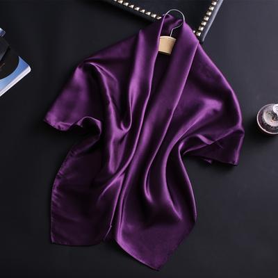 Vielseitiger 90cm Quadratischer Massiver Seidenschal Wickeltuch Dekoratives Sonnenschutz-Schal Europäischer Amerikanischer Kopftuch Halstuch Hijab