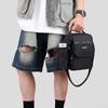 Borsa a Spalla Quadrata Sportiva da Uomo - Borsa a Tracolla Resistente a Lati Morbidi Stile College con Tasche Multifunzionali