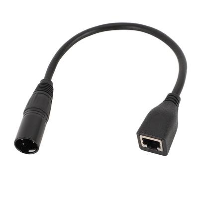 XLR Hane till RJ45 Hona Kabel 22AWG Syrefri Koppar Skärmad XLR 5-pin till RJ45 Nätverksadapter