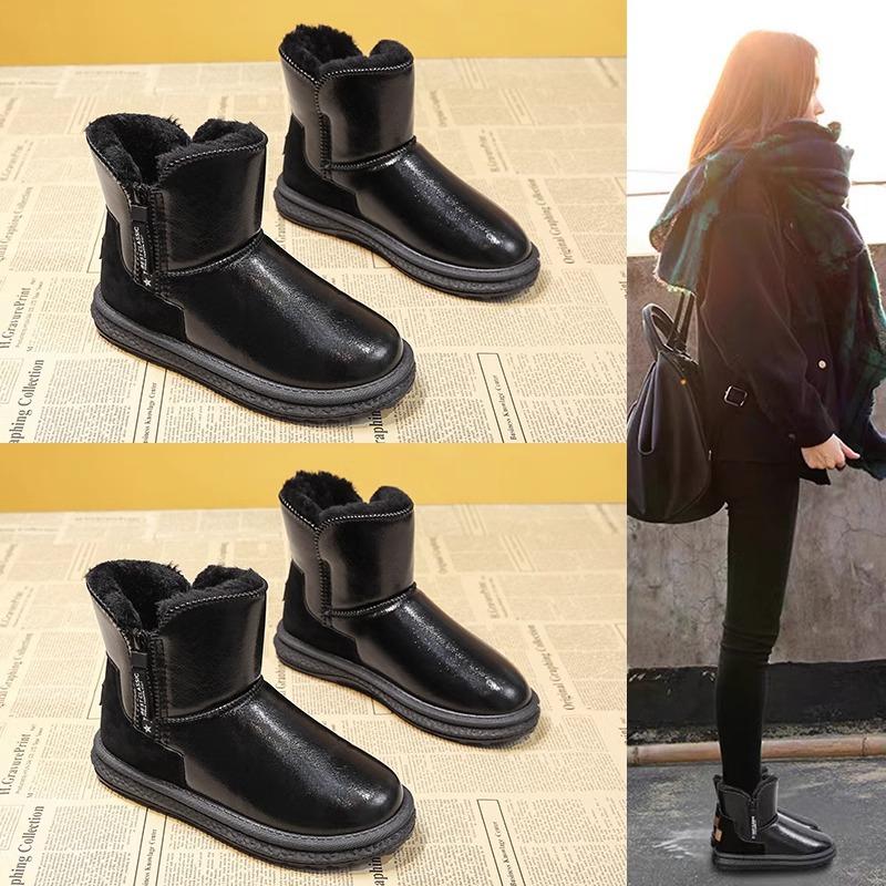 Ground Boots Women's Winter 2025 New Velvet Thickened Cotton Shoes Waterproof Short Boots Women's Foreign Cotton Boots