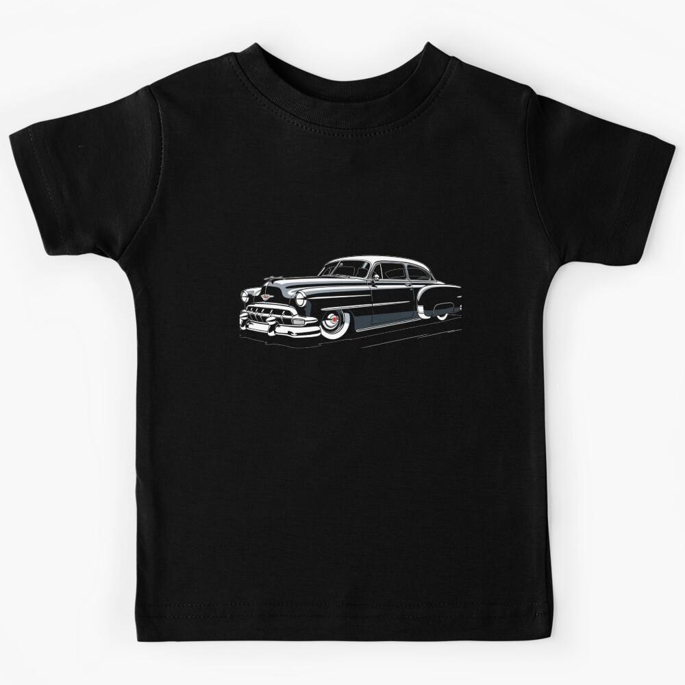 1953 Black Chevy Bel Air – Classic Lowrider American Car Art Kids T-Shirt 160