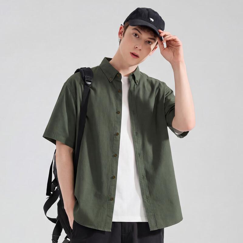 TonLion Men's 2026 Summer Loose Fit Short Sleeve Casual Shirt