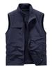 Men's Reversible Plus Velvet Vest, Windproof & Waterproof, Stand Collar, Warm Outdoor Casual Wear.