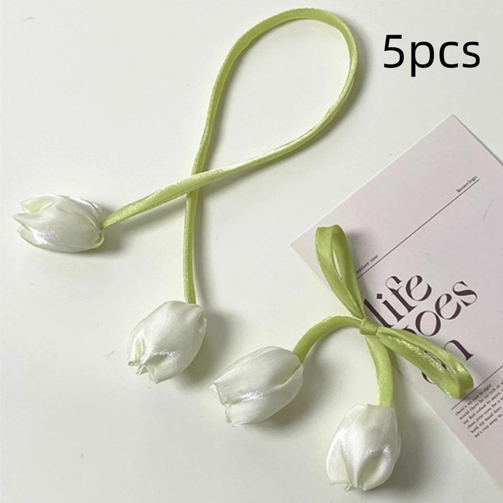 5Pcs Set Gift Wrapping DIY Baking Decoration Lace-up Hair Cord Accessories Tulip Curtain Straps
