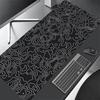 Black White Contour Line Gaming Mouse Pad Waterproof Nonslip Desk Mat