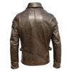 Chinese Size Oil Waxed Cowhide Genuine Leather Jacket Men Color Changes Slim Fit Real Skin Coat Autumn Chaqueta Cuero Hombre Mens Jackets
